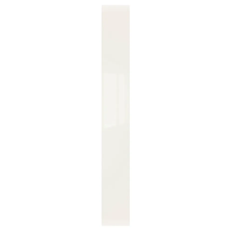 FARDAL door, white, glossy, rectangular, soft-close hinge.