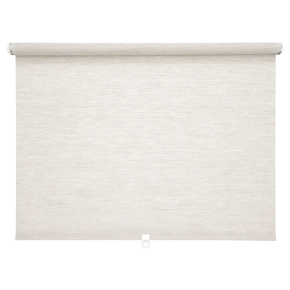 SANDVEDEL roller blind, white, sheer, cordless design for safety, suitable for tall windows.
