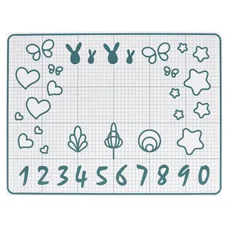 BAKTRADITION baking mat, white/turquoise, 61x46 cm