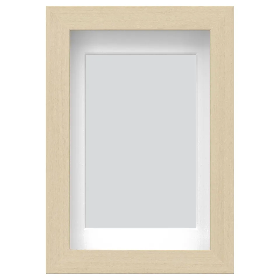RÖDALM light wooden photo frame, square, with mount, versatile display.