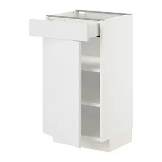 METOD / MAXIMERA base cabinet with drawer/door, white/Stensund white, Width 40 x Depth 38.9 cm