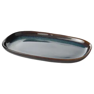 GLADELIG plate, blue, 20x13 cm