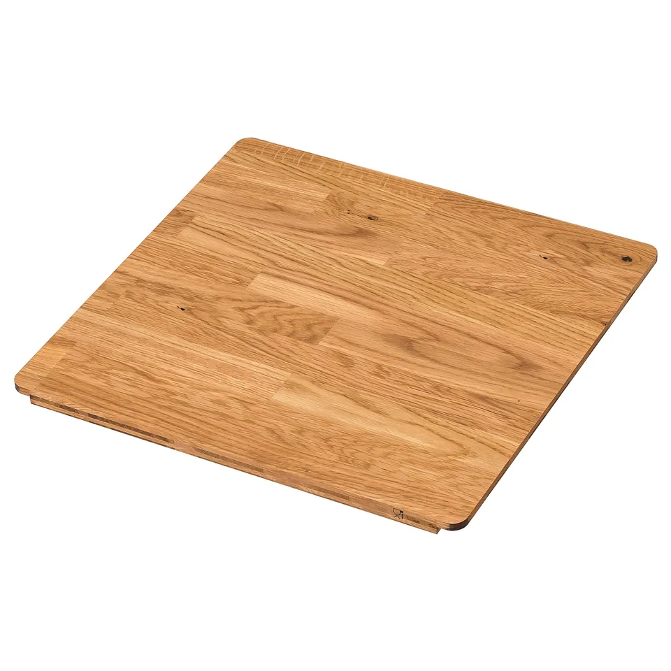 This image a square norrsjon cutting board in natural oak, ideal for kitchen use.