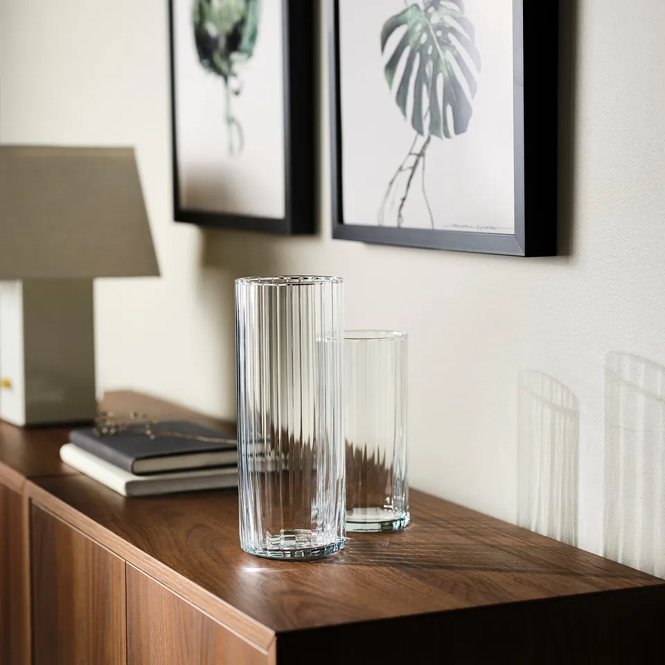 PÄRLGLADA Vase, clear glass, 24 cm