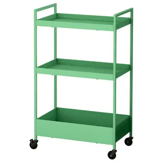 NISSAFORS trolley, lockable wheels light green, Height 83 x Length 50.5 x Width 30 cm