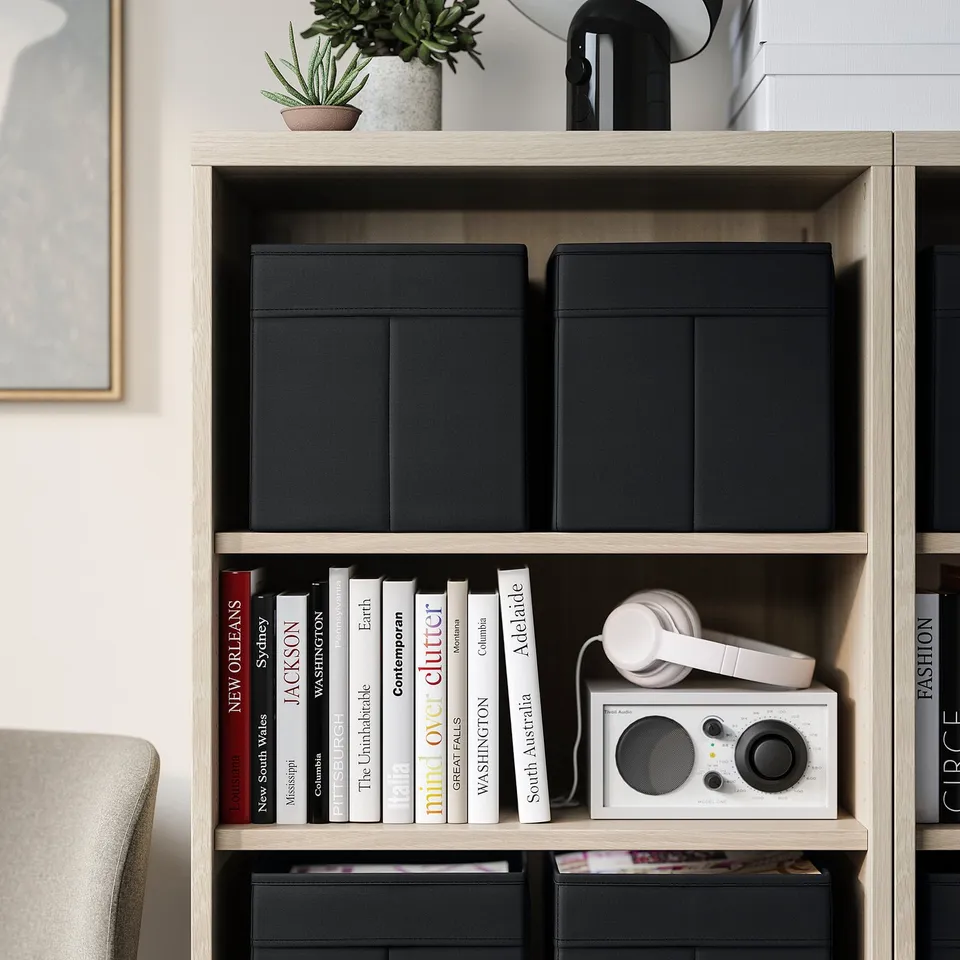 DRÖNA Box, black, 25x35x25 cm