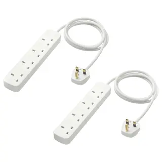 KOPPLA 4-way socket, earthed/white, 1.5 m