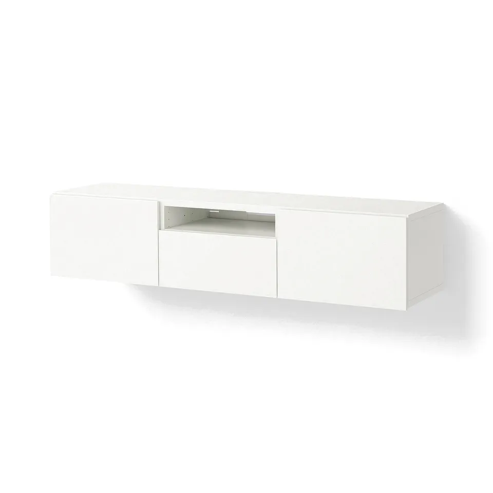 BESTÅ TV bench, white/Lappviken white, 180x42x39 cm