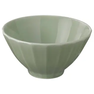 STRIMMIG bowl, stoneware pale grey-green, 11 cm