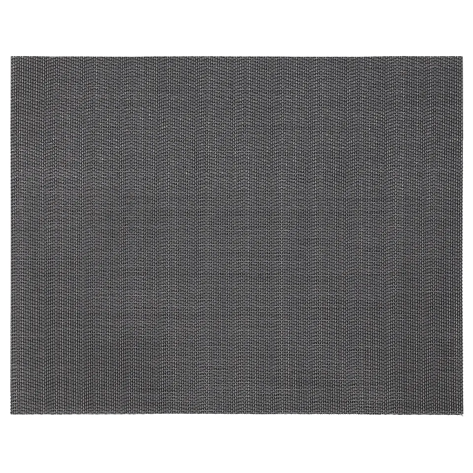 FLYGFISK grey rectangular plastic place mat, woven design.