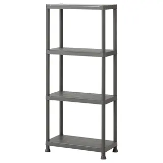 RUNMARÖ shelving unit, dark grey indoor/outdoor, Depth 30 x Height 133 x Width 60 cm