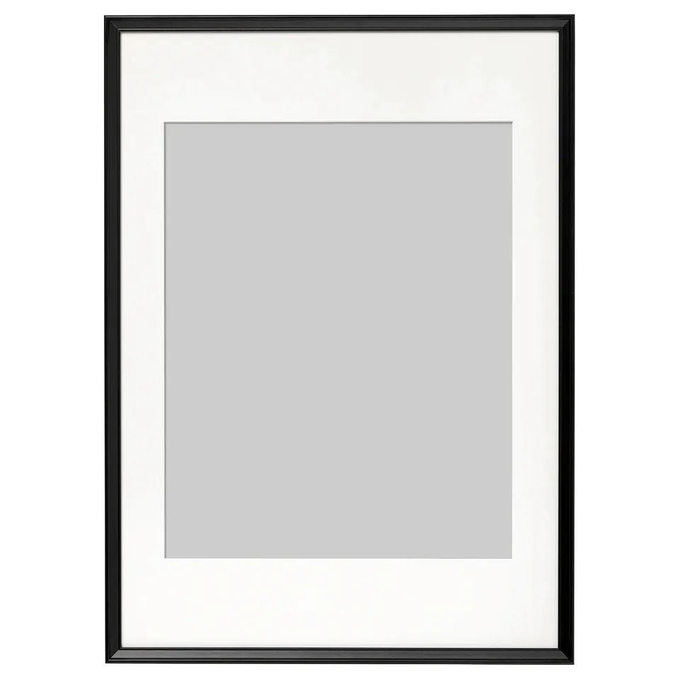 KNOPPÄNG frame, black, rectangle, picture placeholder.