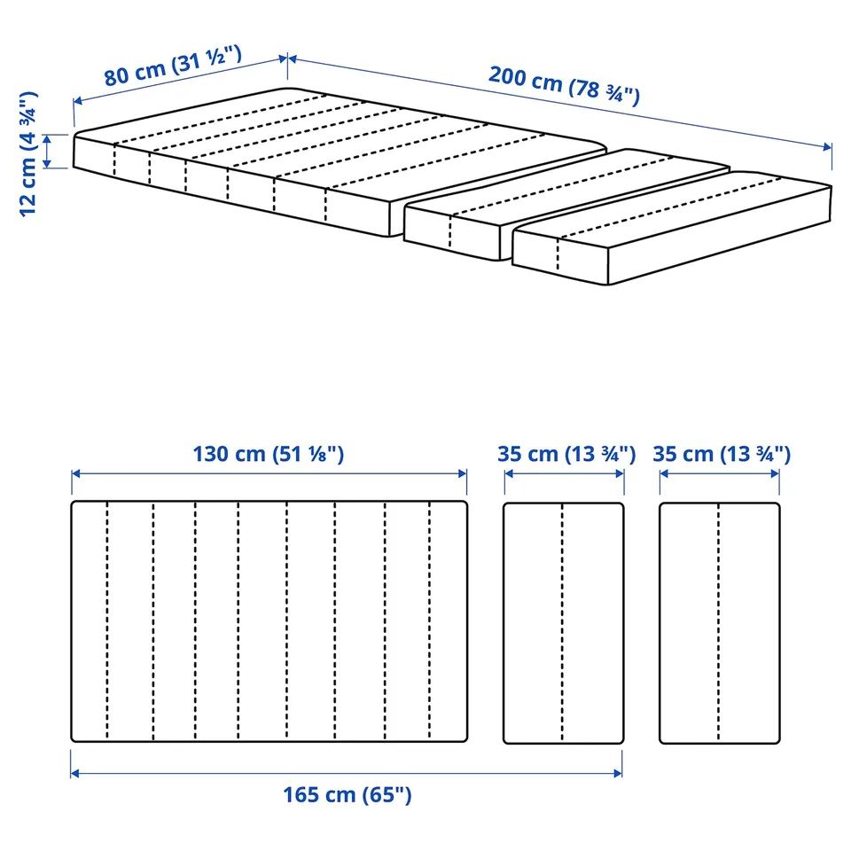 Illustration with measurements for the product: INNERLIG.