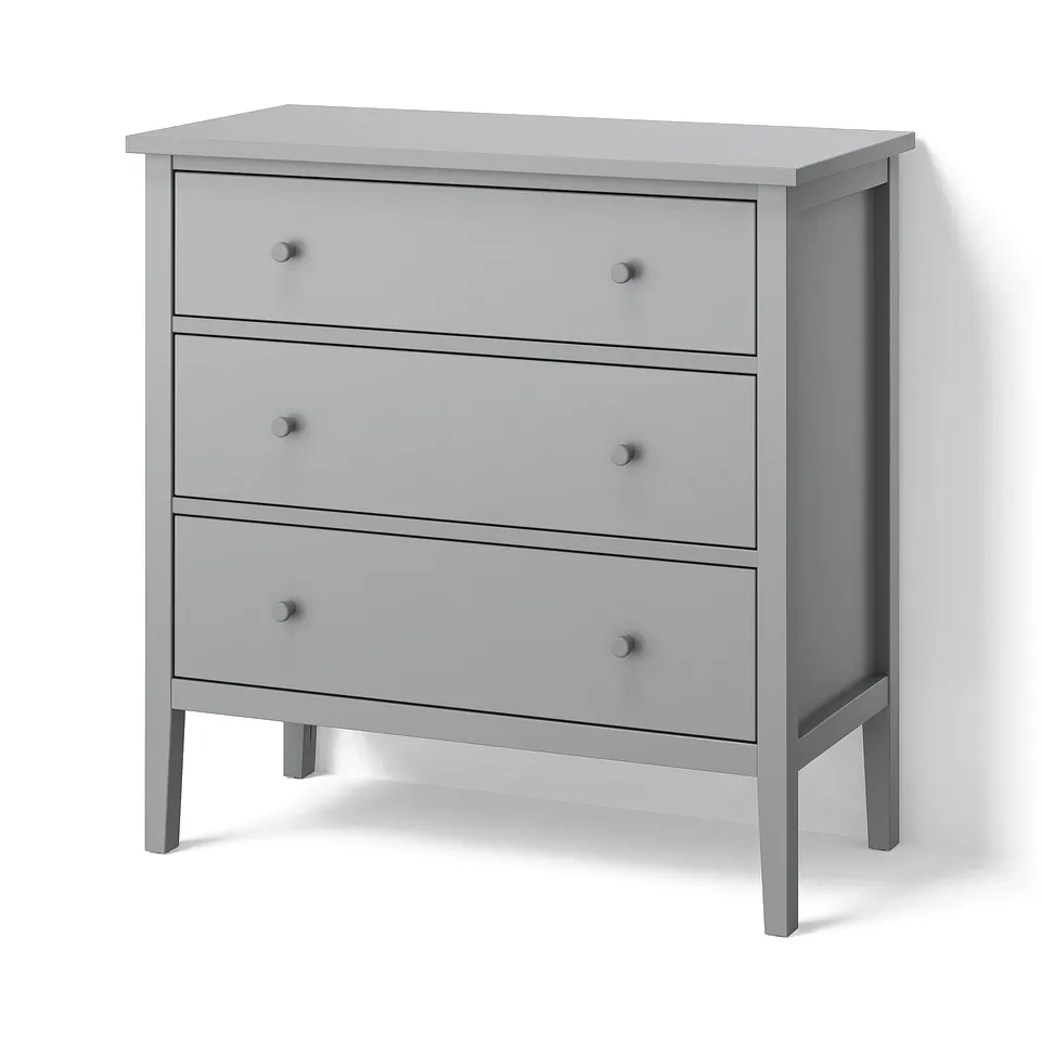 GULLABERG Chest of 3 drawers, grey/anchor/unlock-function, 99x48x100 cm