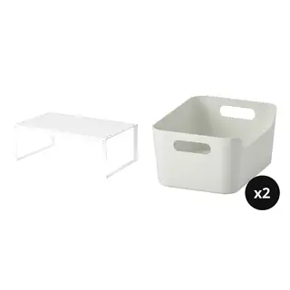 UPPDATERA/VARIERA set: shelf insert + box x2