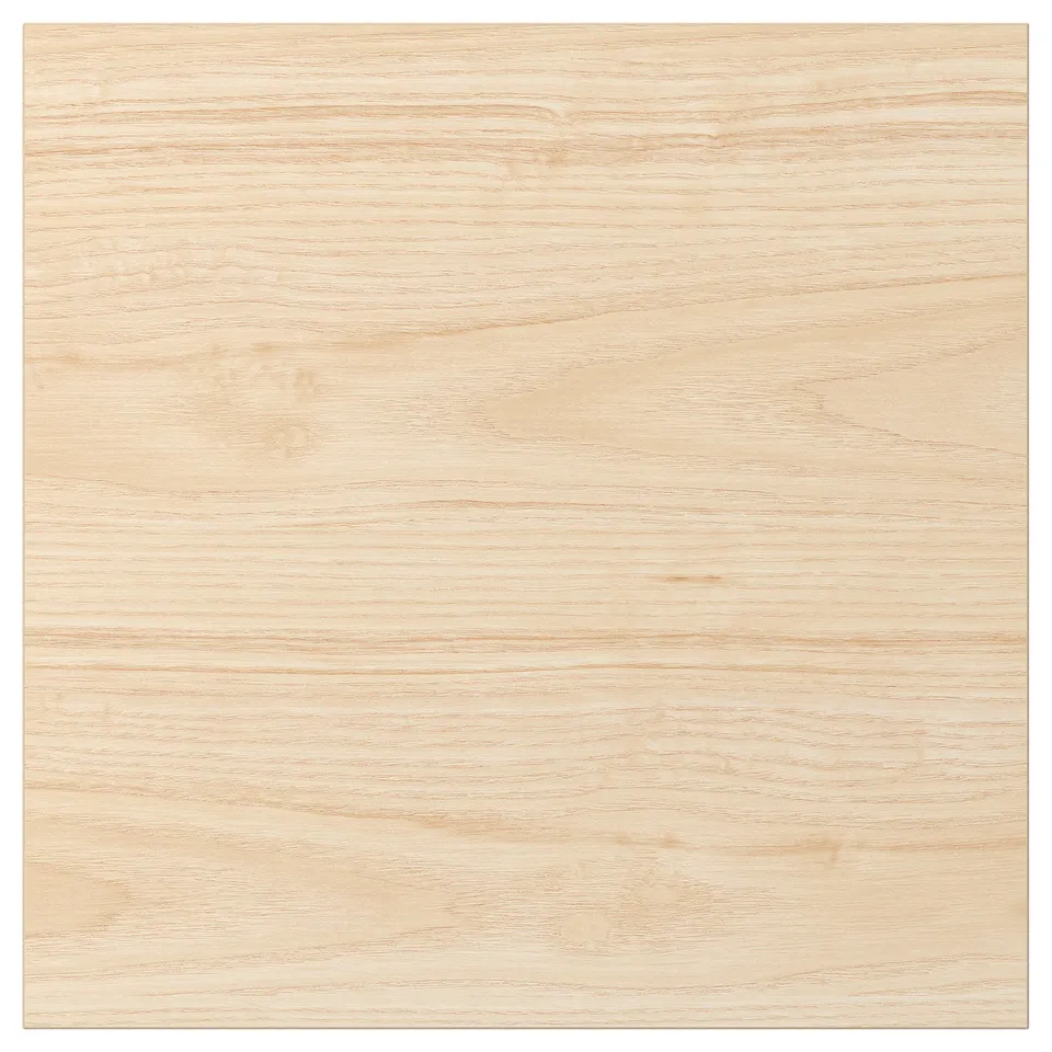 ASKERSUND ash wood effect door, blonde, square, melamine surface.