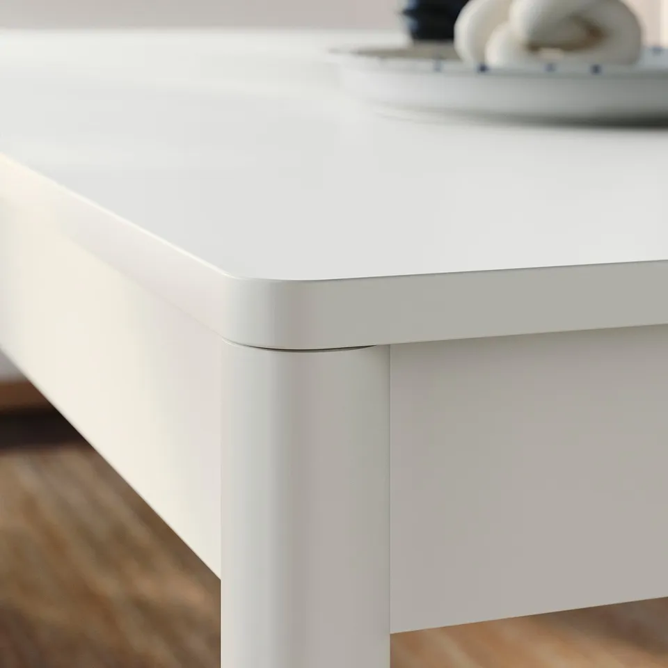 TONSTAD Table and 6 chairs, off-white/Tonerud dark beige, 200x85 cm