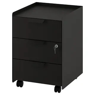 TROTTEN drawer unit w 3 drawers on castors, anthracite