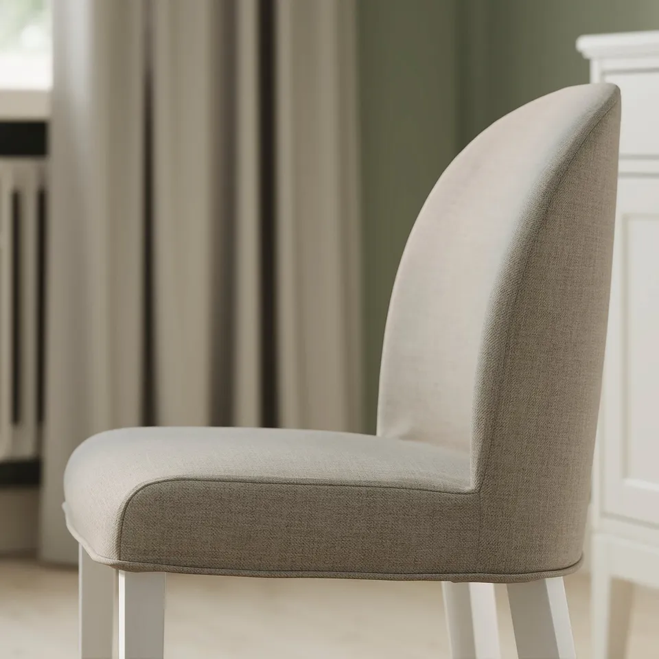 ROSENTORP / ROSENTORP Table and 4 chairs, white/Kilanda light beige white, 155/215x87 cm