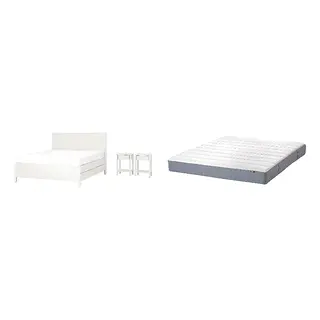 TONSTAD/VESTERÖY Bed with 20cm thick mattress, pocket sprung, foam, extra firm