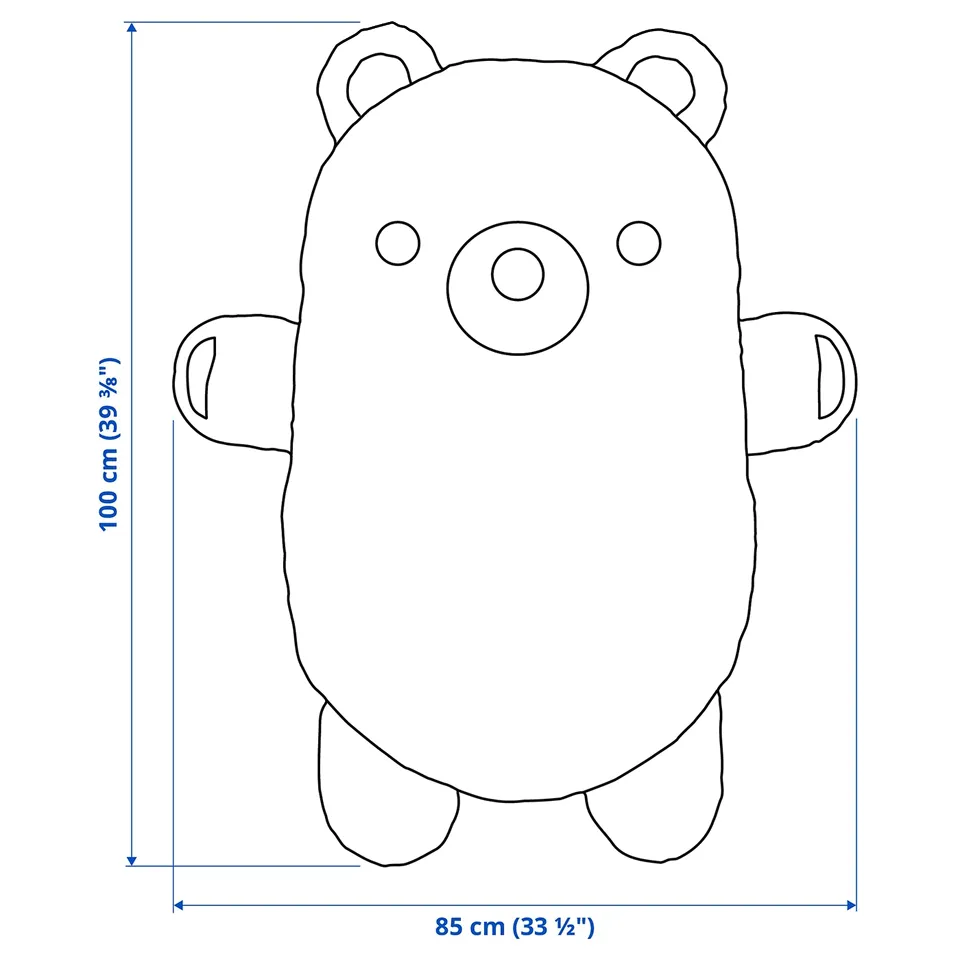 GREJSIMOJS Soft toy, bear/beige, 100 cm