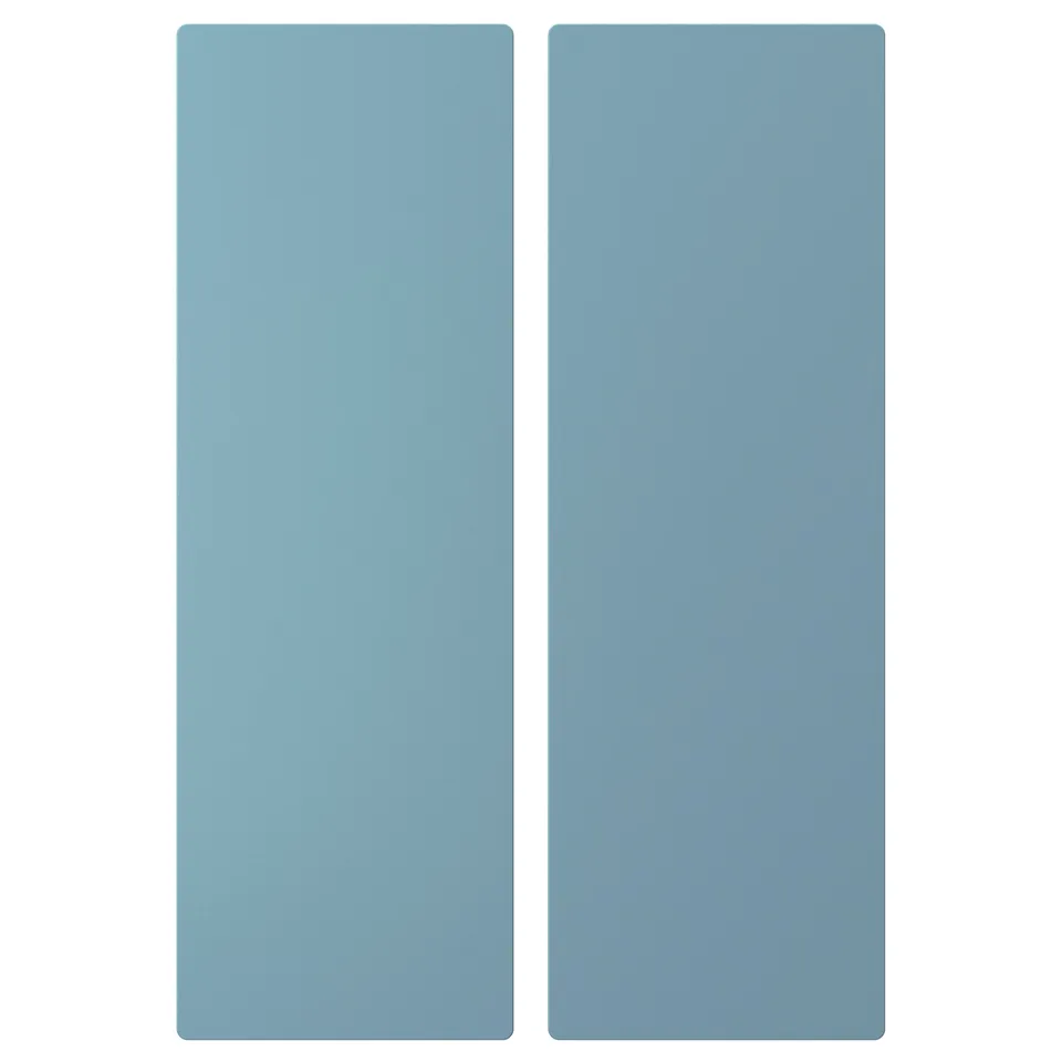 Two light blue rectangular panels, likely storage doors.