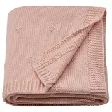 LEN blanket, pink/knitted, 70x90 cm