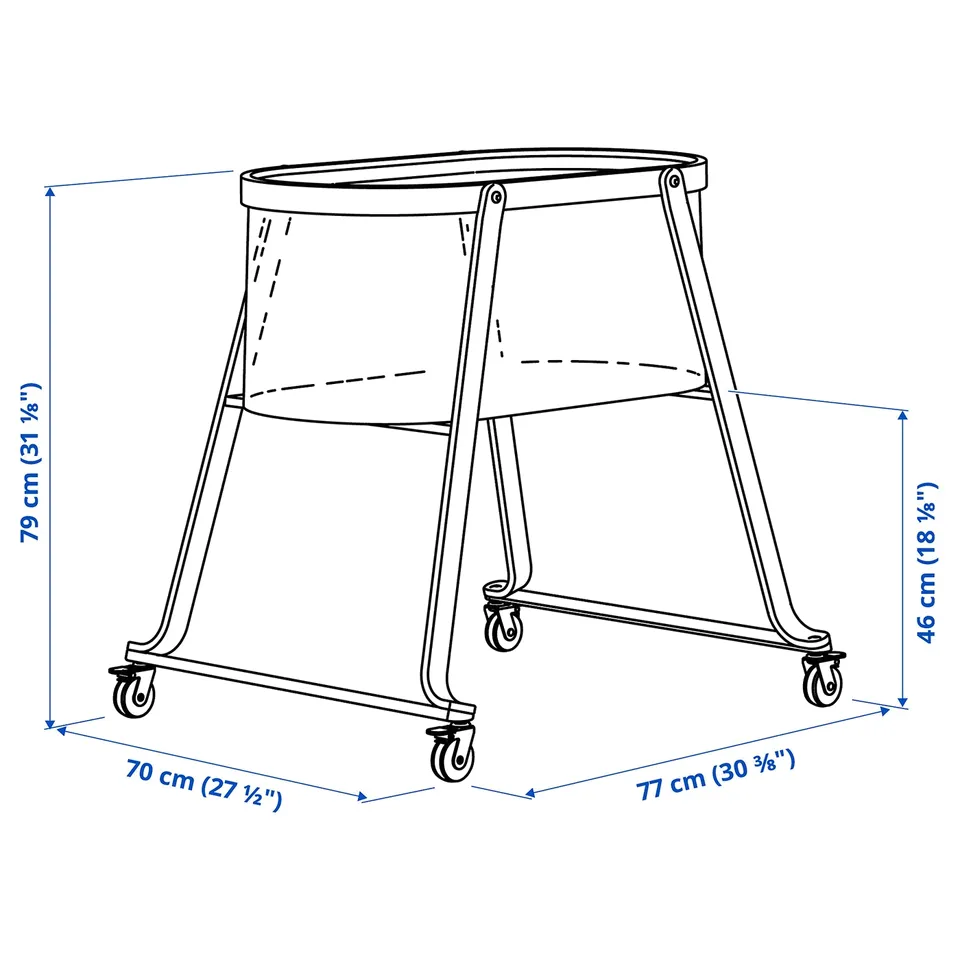 Illustration with measurements for the product: ÄLSKVÄRD.