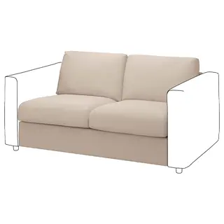 VIMLE cover for 2-seat section, Hallarp beige
