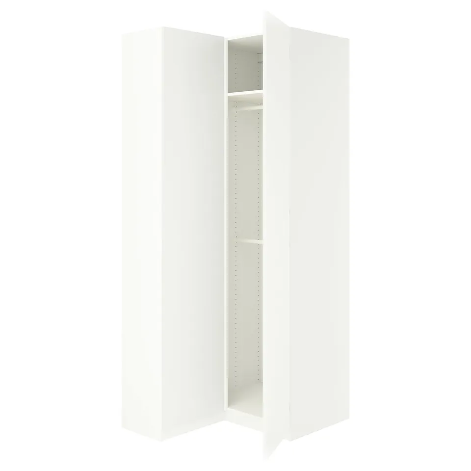 PAX / FORSAND Corner wardrobe, white/white, 111/88x236 cm