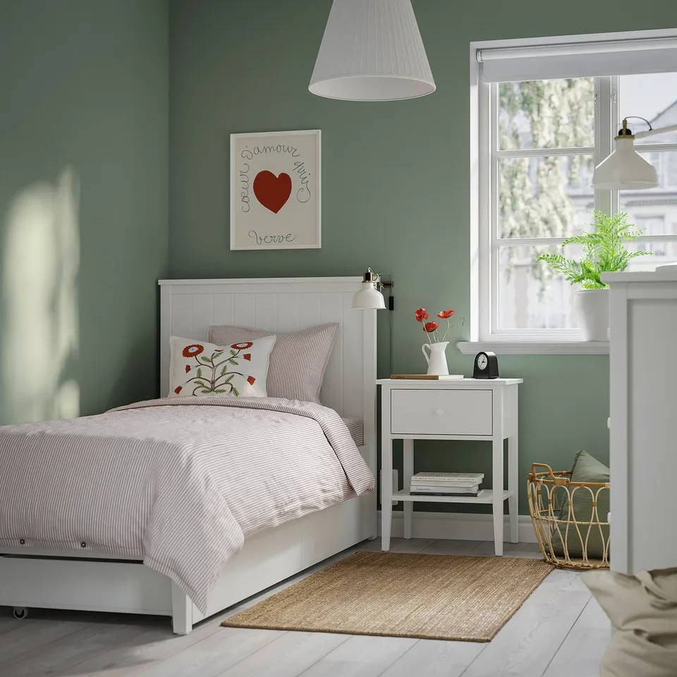 part: GULLABERG bed frame with 2 storage boxes