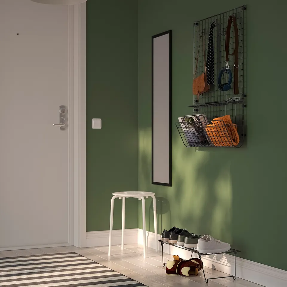 GREJIG Hallway furniture, set of 3, grey