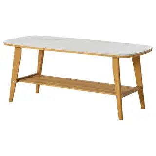 PRAKTSPORRE coffee table, light brown/high pressure porcelain, Length 120 x Width 55 x Height 48 cm