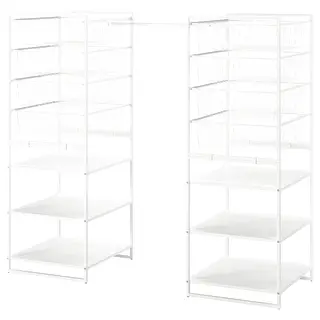 JONAXEL wardrobe combination, white, 142-178x51x139 cm