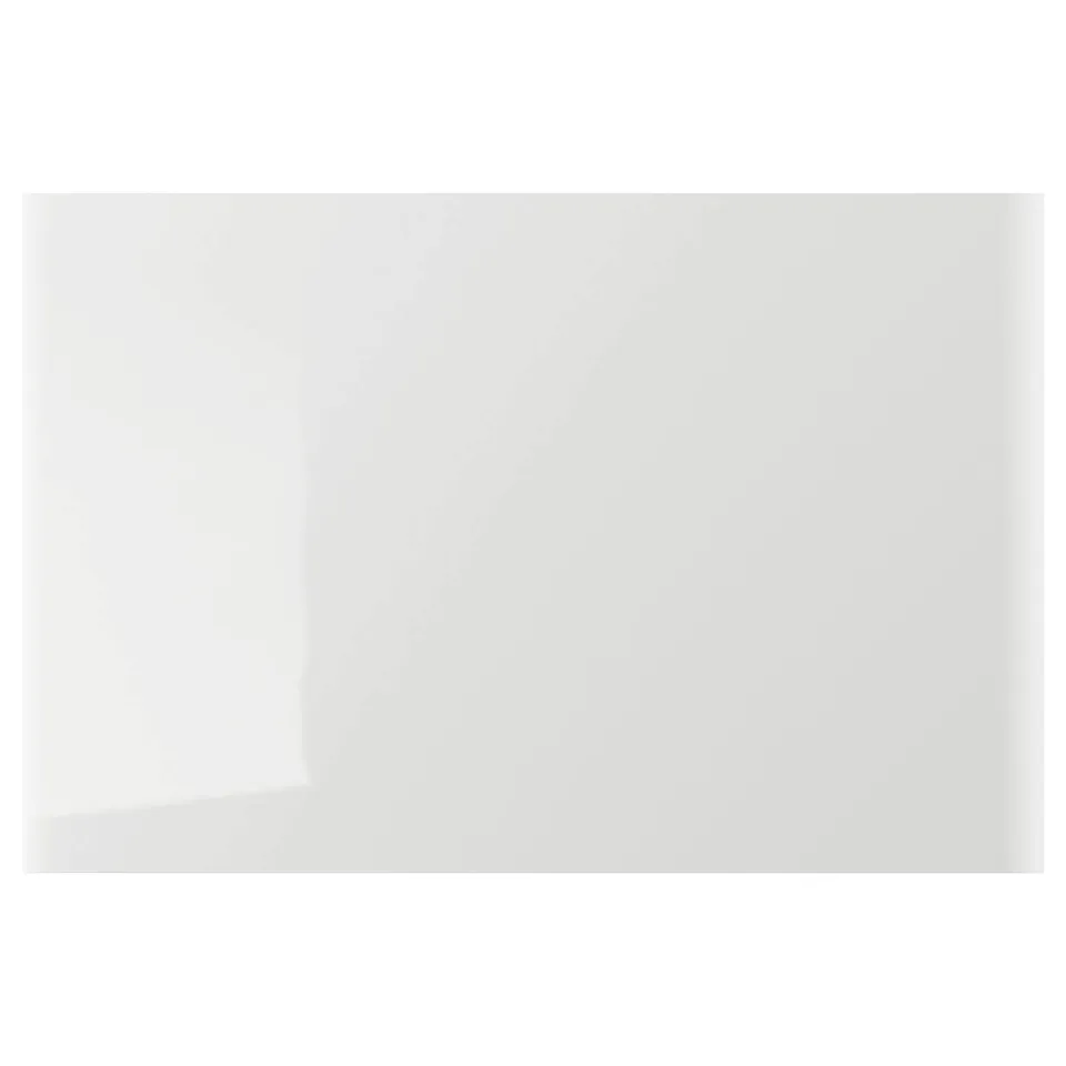 RINGHULT kitchen cabinet, grey, glossy, rectangular.