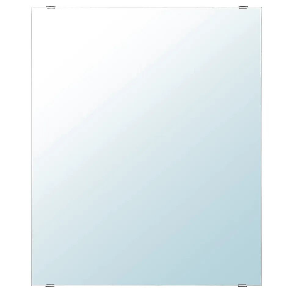 LETTAN mirror: sleek, square, glass & plastic, versatile.