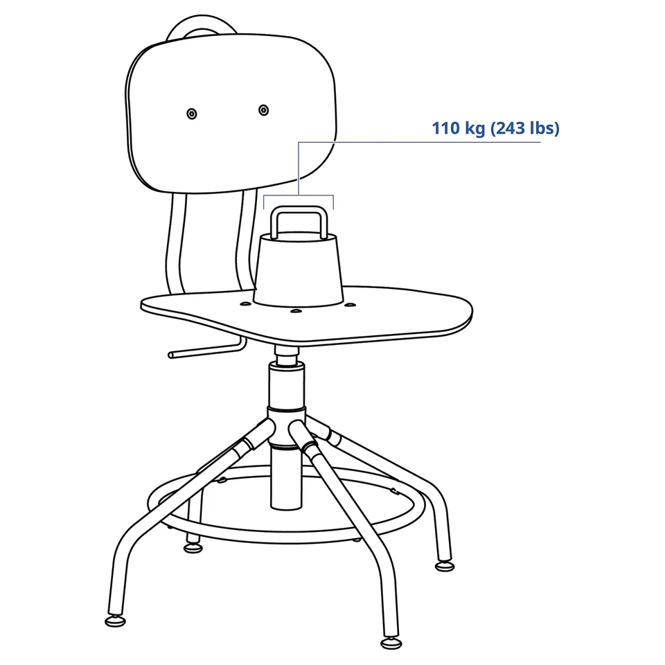 Illustration with measurements for the product: KULLABERG.