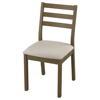 TONSTAD chair, brown oak effect/Fridtuna light beige, Depth 48 x Height 88 x Width 42 cm