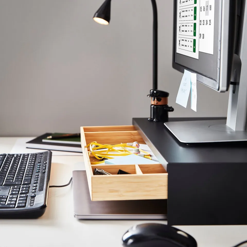 part: ELLOVEN monitor stand with drawer