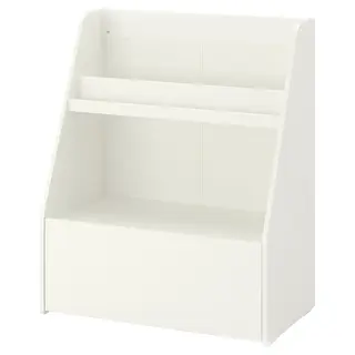 BERGIG book display with storage, white