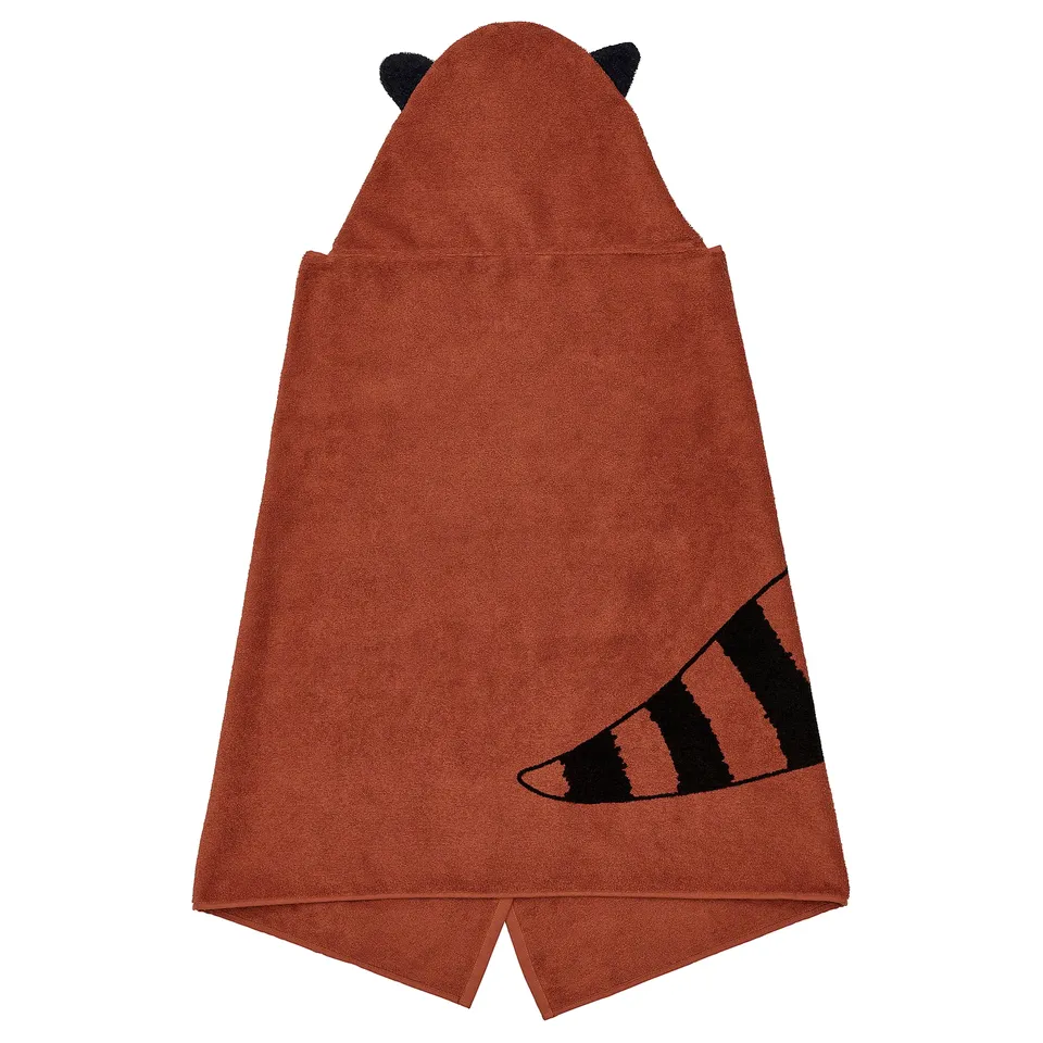 ALPTALL Towel with hood, red panda, 70x140 cm