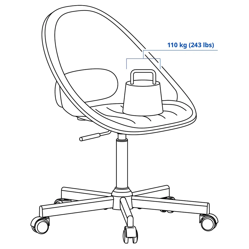 Illustration with measurements for the product: ELDBERGET.