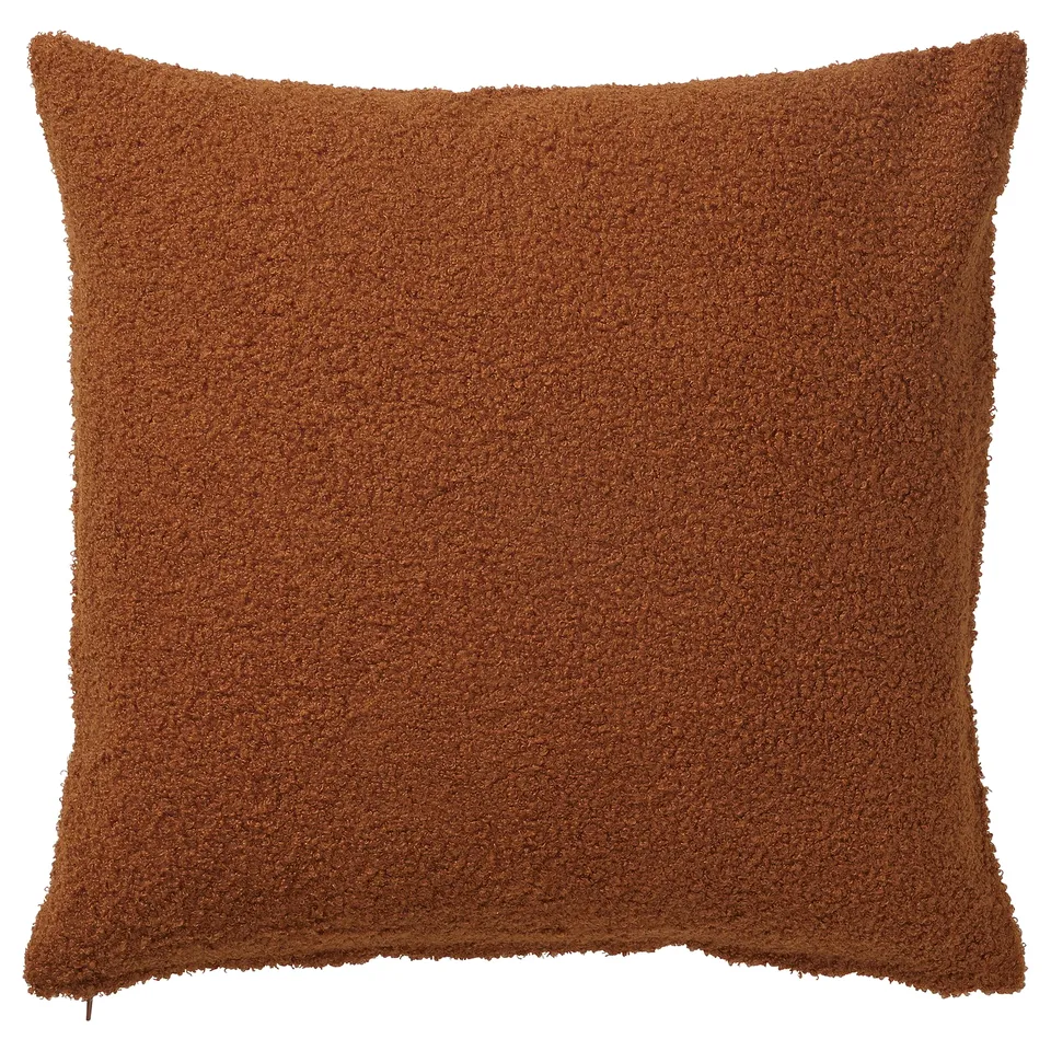 KRYDDBUSKE Cushion cover, brown-red, 50x50 cm
