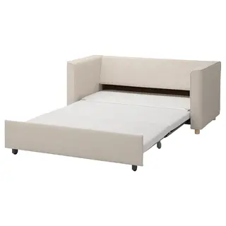 PÄRUP 2-seat sofa-bed, Gunnared beige, Depth 83 x Width 166 cm