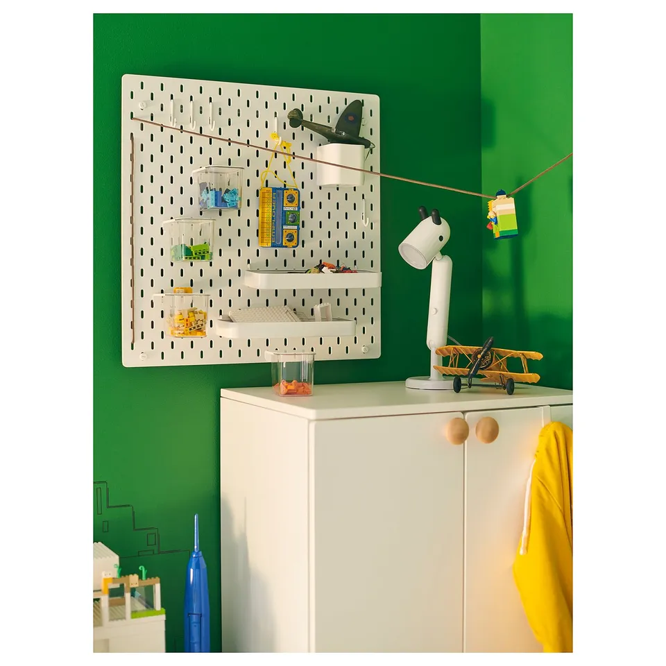SKÅDIS Pegboard combination, white, 56x56 cm