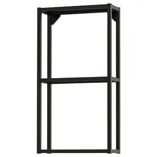 ENHET wall frame with shelves, anthracite, 40x15x75 cm