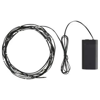STRÅLA LED lighting chain, battery-operated/outdoor black