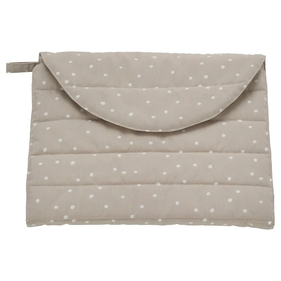 LEN Babycare mat, beige/dot pattern foldable, 70x35 cm