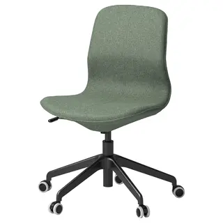 LÅNGFJÄLL conference chair, Gunnared green-grey/black, Width 68 x Depth 68 cm