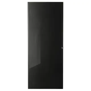 HÖGBO glass door, black, 40x97 cm